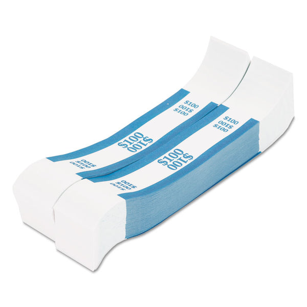 Pap-R Products Currency Straps, Blue, $100 in Dollar Bills, 1000 Bands/Pack (CTX400100)