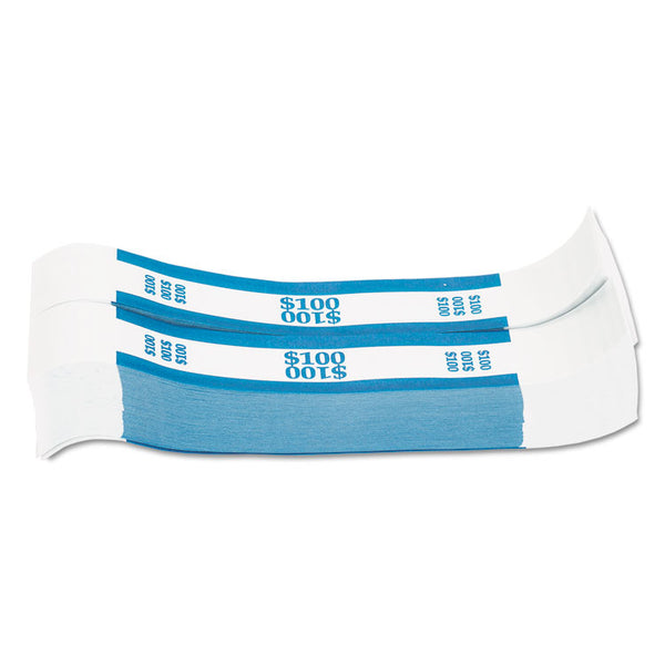 Pap-R Products Currency Straps, Blue, $100 in Dollar Bills, 1000 Bands/Pack (CTX400100)