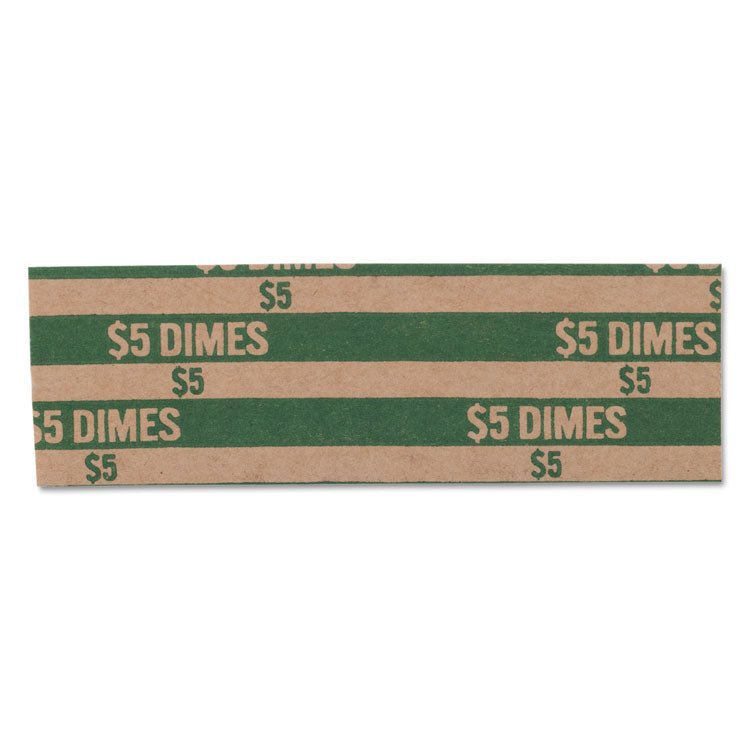 Pap-R Products Flat Coin Wrappers, Dimes, $5, 1000 Wrappers/Box (CTX30010) Box of 1000