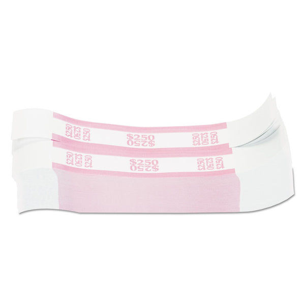 Pap-R Products Currency Straps, Pink, $250 in Dollar Bills, 1000 Bands/Pack (CTX400250)