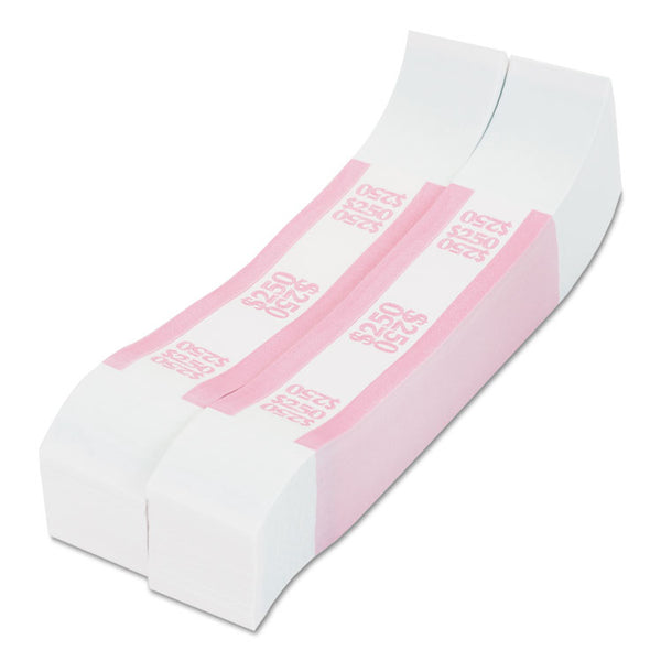 Pap-R Products Currency Straps, Pink, $250 in Dollar Bills, 1000 Bands/Pack (CTX400250)