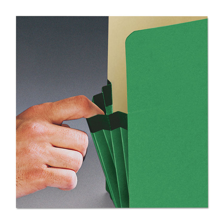 Smead™ Colored File Pockets, 5.25" Expansion, Letter Size, Green (SMD73236)