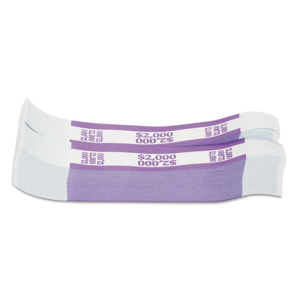 Pap-R Products Currency Straps, Violet, $2,000 in $20 Bills, 1000 Bands/Pack (CTX402000)