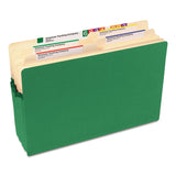 Smead™ Colored File Pockets, 3.5" Expansion, Legal Size, Green (SMD74226)
