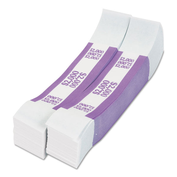 Pap-R Products Currency Straps, Violet, $2,000 in $20 Bills, 1000 Bands/Pack (CTX402000)