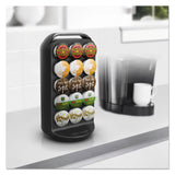 Mind Reader Coffee Pod Carousel, Fits 30 Pods, 6.8 x 6.8 x 12.63, Black (EMSCRS02BLK) Each