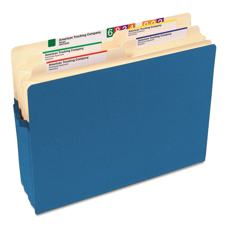 Smead™ Colored File Pockets, 1.75" Expansion, Letter Size, Blue (SMD73215)