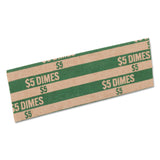 Pap-R Products Flat Coin Wrappers, Dimes, $5, 1000 Wrappers/Box (CTX30010) Box of 1000