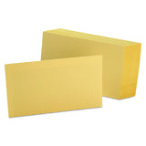 Oxford™ Unruled Index Cards, 3 x 5, Canary, 100/Pack (OXF7320CAN)