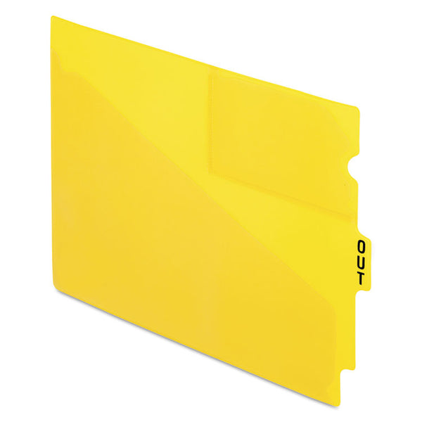 Pendaflex® Colored Poly Out Guides with Center Tab, 1/3-Cut End Tab, Out, 8.5 x 11, Yellow, 50/Box (PFX13544) Box of 50