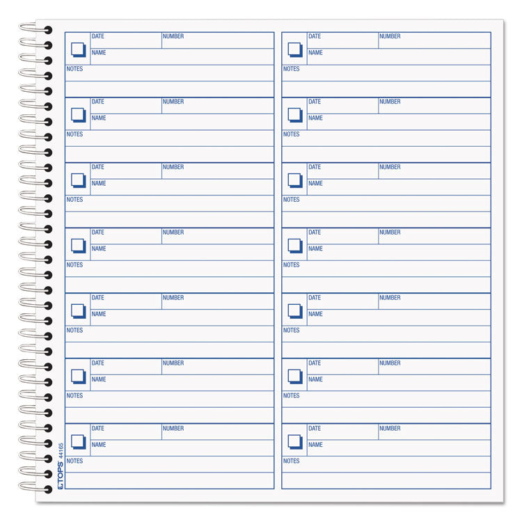 TOPS™ Voice Mail Message Book, One-Part (No Copies), 4 x 1.14, 14 Forms/Sheet, 1,400 Forms Total (TOP44165) Each