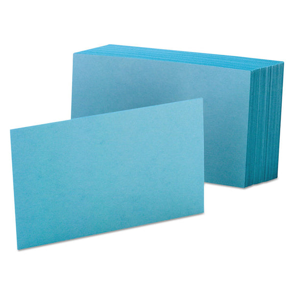 Oxford™ Unruled Index Cards, 4 x 6, Blue, 100/Pack (OXF7420BLU) Pack of 100