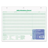 TOPS™ Daily Attendance Card, One-Part (No Copies), 11 x 8.5, 50 Forms Total (TOP3284) Pack of 50