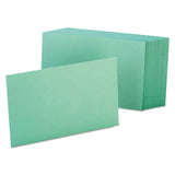 Oxford™ Unruled Index Cards, 4 x 6, Green, 100/Pack (OXF7420GRE)