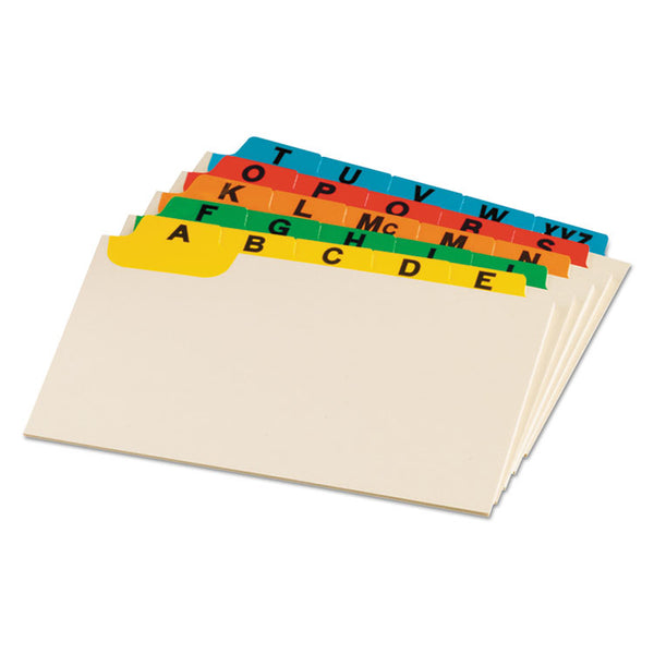 Oxford™ Manila Index Card Guides with Laminated Tabs, 1/5-Cut Top Tab, A to Z, 3 x 5, Manila, 25/Set (OXF03514) Pack of 25
