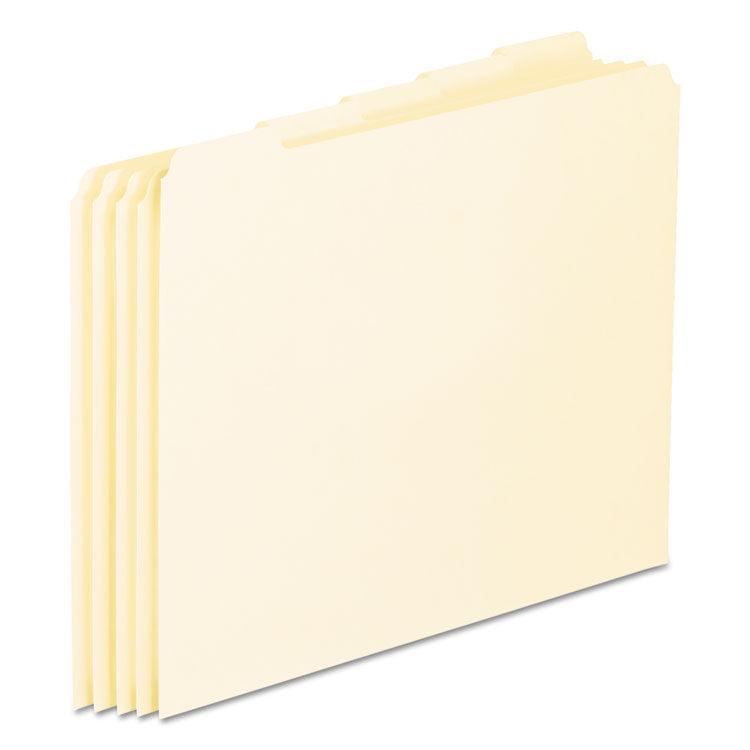 Pendaflex® Blank Top Tab File Guides, 1/5-Cut Top Tab, Blank, 8.5 x 11, Manila, 100/Box (PFXEN205)