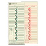 TOPS™ Time Clock Cards, Replacement for CH-107-2, Two Sides, 3.5 x 9, 500/Box (TOP1275) Pack of 500