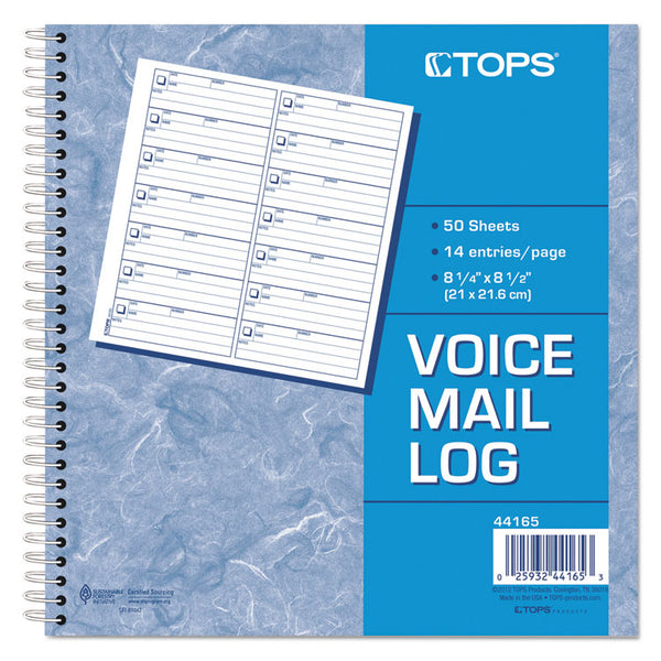 TOPS™ Voice Mail Message Book, One-Part (No Copies), 4 x 1.14, 14 Forms/Sheet, 1,400 Forms Total (TOP44165) Each