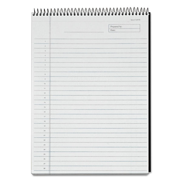 TOPS™ Docket Diamond Top-Wire Ruled Planning Pad, Wide/Legal Rule, Black Cover, 60 White 8.5 x 11.75 Sheets (TOP63978)