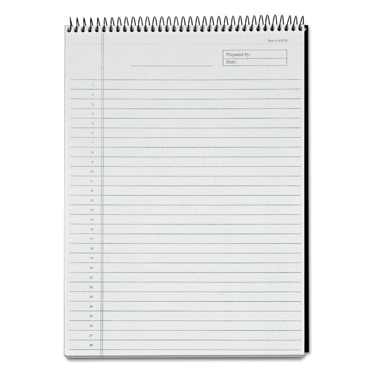 TOPS™ Docket Diamond Top-Wire Ruled Planning Pad, Wide/Legal Rule, Black Cover, 60 White 8.5 x 11.75 Sheets (TOP63978) Each