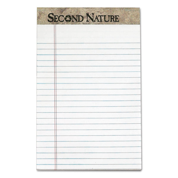 TOPS™ Second Nature Recycled Ruled Pads, Narrow Rule, 50 White 5 x 8 Sheets, Dozen (TOP74830)