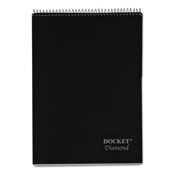 TOPS™ Docket Diamond Top-Wire Ruled Planning Pad, Wide/Legal Rule, Black Cover, 60 White 8.5 x 11.75 Sheets (TOP63978)