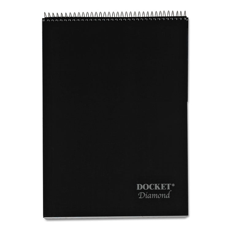 TOPS™ Docket Diamond Top-Wire Ruled Planning Pad, Wide/Legal Rule, Black Cover, 60 White 8.5 x 11.75 Sheets (TOP63978) Each