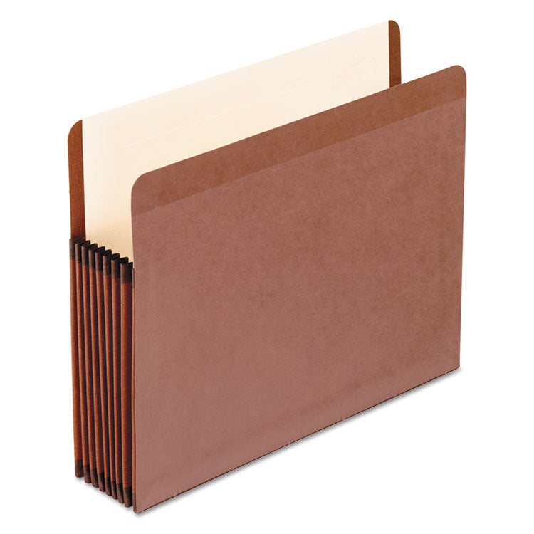 Pendaflex® Premium Reinforced Expanding File Pockets, 7" Expansion, Letter Size, Red Fiber, 5/Box (PFX45302) Box of 5