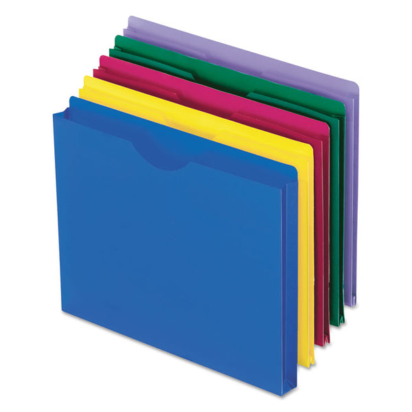 Pendaflex® Poly File Jackets, Straight Tab, Letter Size, Assorted Colors, 10/Pack (PFX50990) Each