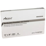 McKesson Argent™ Sure-Check® Sterilization Pouch Ethylene Oxide (EO) Gas / Steam 12 X 18 Inch Transparent / Blue Self Seal Paper / Film (527136_BX) 1/BX