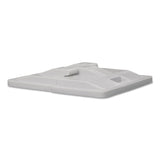 Royal Basket Trucks Poly Hinged Lids, 8 Bushel, Polyethylene/Steel, Gray (RBTL08GRXLDN) Each