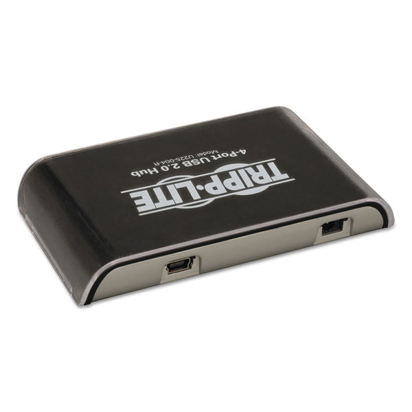 Tripp Lite USB 2.0 Hub, 4 Ports, Black/Silver (TRPU225004R) Each