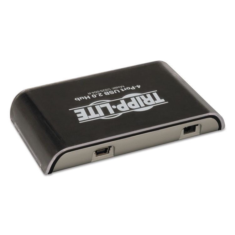Tripp Lite USB 2.0 Hub, 4 Ports, Black/Silver (TRPU225004R) Each
