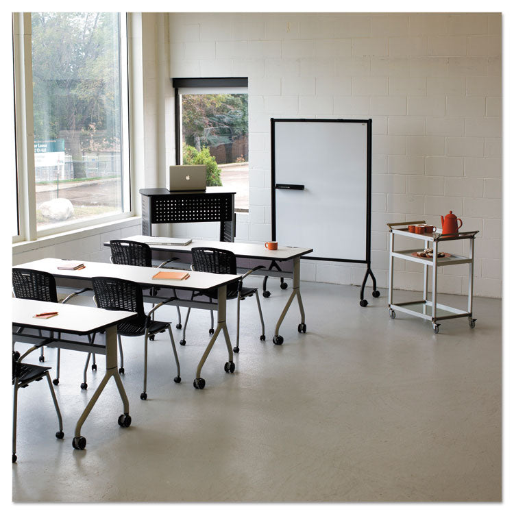 Safco® Impromptu Magnetic Whiteboard Collaboration Screen, 42w x 21.5d x 72h, Black/White (SAF8511BL) Each