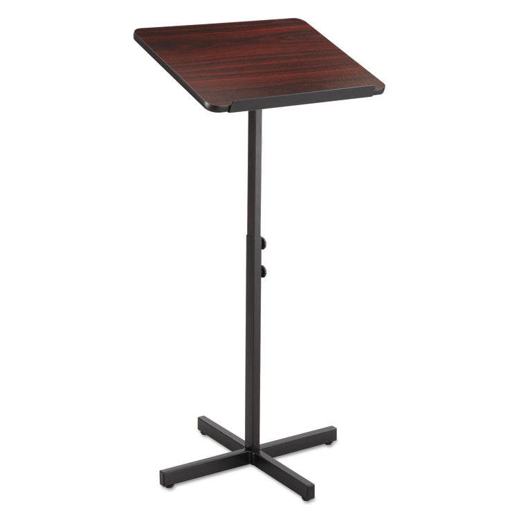 Safco® Adjustable Speaker Stand, 21 x 21 x 29.5 to 46, Mahogany/Black (SAF8921MH)