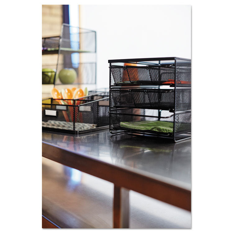 Safco® 3 Drawer Hospitality Organizer, 7 Compartments, 11.5 x 8.25 x 8.25, Black (SAF3275BL) Each