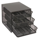 Safco® 3 Drawer Hospitality Organizer, 7 Compartments, 11.5 x 8.25 x 8.25, Black (SAF3275BL) Each