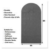Guardian EcoGuard Diamond Floor Mat, Double Fan, 36 x 96, Charcoal (MLLEGDDF030804)