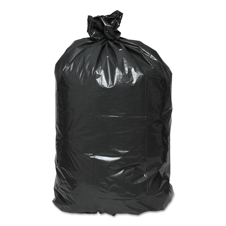 Earthsense® Commercial Linear Low Density Recycled Can Liners, 45 gal, 1.65 mil, 40" x 46", Black, 10 Bags/Roll, 10 Rolls/Carton (WBIRNW4860) Case of 100