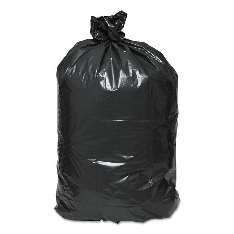 Earthsense® Commercial Linear Low Density Recycled Can Liners, 56 gal, 1.25 mil, 43" x 48", Black, 10 Bags/Roll, 10 Rolls/Carton (WBIRNW4750) Case of 100
