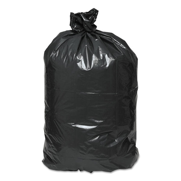 Earthsense® Commercial Linear Low Density Recycled Can Liners, 45 gal, 1.25 mil, 40" x 46", Black, 10 Bags/Roll, 10 Rolls/Carton (WBIRNW4850) Case of 100
