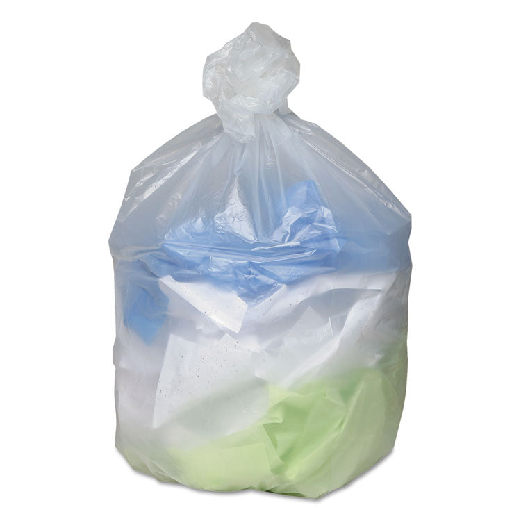Ultra Plus® Can Liners, 10 gal, 8 microns, 24" x 24", Natural, 50 Bags/Roll, 20 Rolls/Carton (WBIHD24248N) 20 Rolls