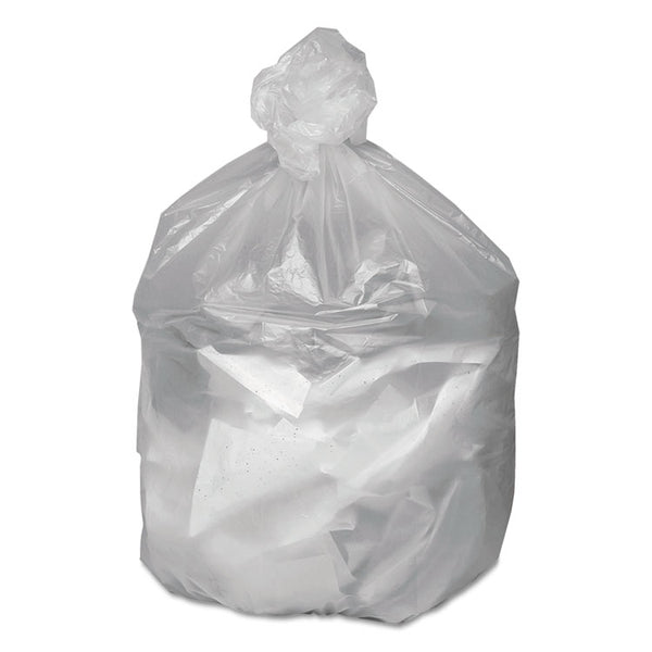 Good 'n Tuff® Waste Can Liners, 56 gal, 14 microns, 43" x 46", Natural, 20 Bags/Roll, 10 Rolls/Carton (WBIGNT4348) 8 Rolls