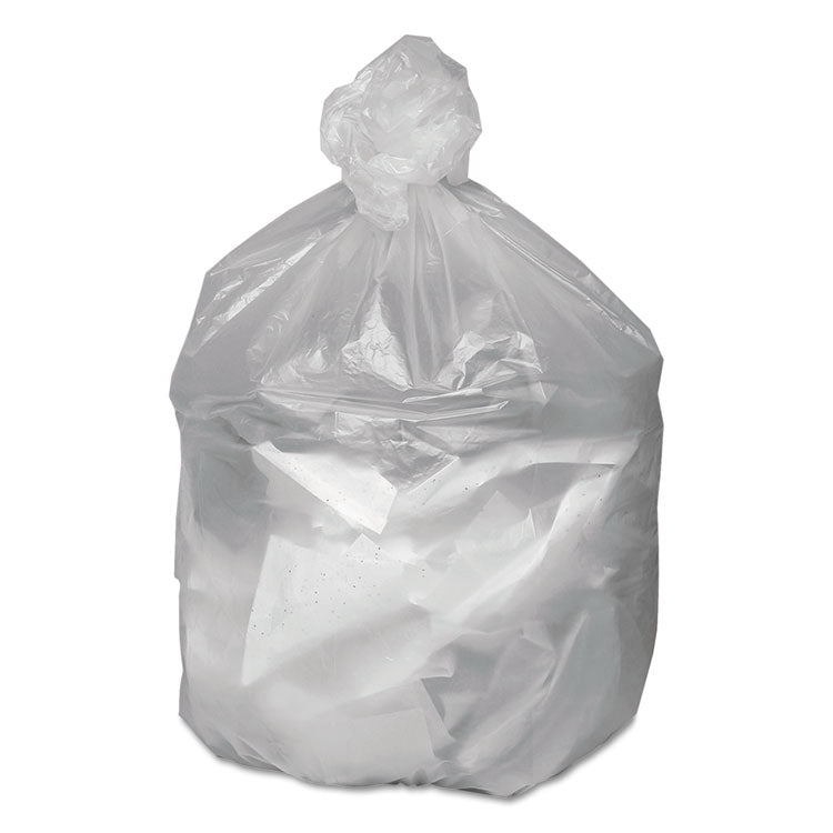 Good 'n Tuff® Waste Can Liners, 45 gal, 10 microns, 40" x 46", Natural, 25 Bags/Roll, 10 Rolls/Carton (WBIGNT4048) 10 Rolls