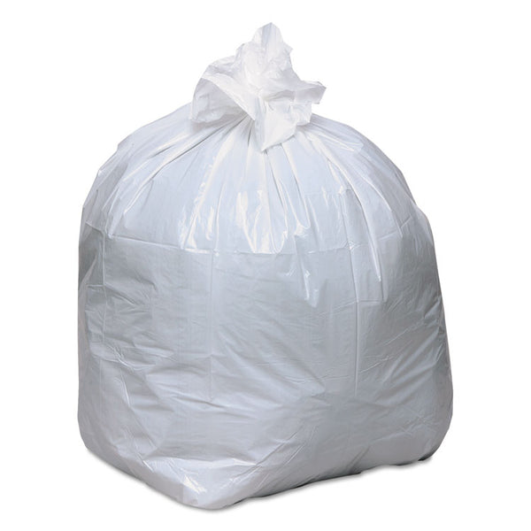 Earthsense® Commercial Linear-Low-Density Recycled Tall Kitchen Bags, 13 gal, 0.85 mil, 24" x 33", White, 15 Bags/Roll, 10 Rolls/Box (WBIRNW1K150V) Box of 150