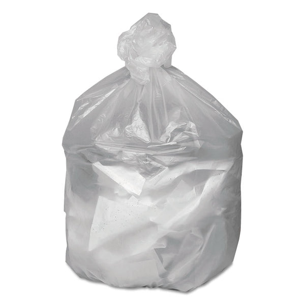 Good 'n Tuff® Waste Can Liners, 60 gal, 12 microns, 38" x 58", Natural, 20 Bags/Roll, 10 Rolls/Carton (WBIGNT3860) Case of 200