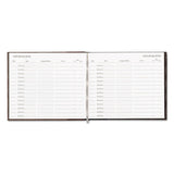 National® Hardcover Visitor Register Book, Burgundy Cover, 9.78 x 8.5 Sheets, 128 Sheets/Book (RED57803) Each