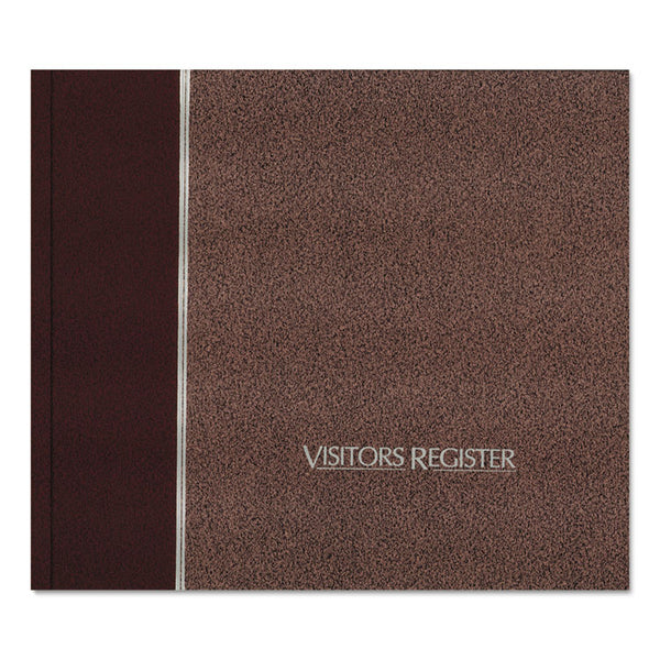 National® Hardcover Visitor Register Book, Burgundy Cover, 9.78 x 8.5 Sheets, 128 Sheets/Book (RED57803)