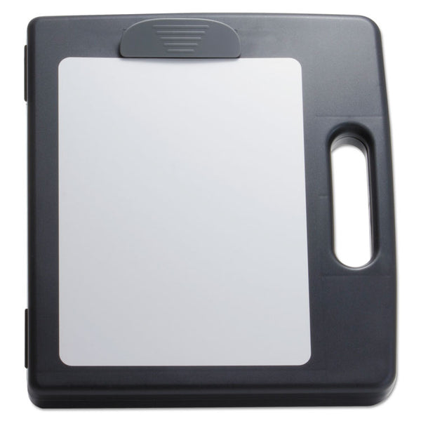 Officemate Portable Dry Erase Clipboard Case, 0.5" Clip Capacity, Holds 8.5 x 11 Sheets, Charcoal (OIC83382) Each