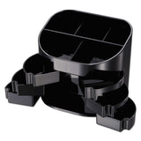 Officemate Double Supply Organizer, 11-Compartments, 6 Drawers, Plastic, 6.5 x 4.75 x 5.75, Black (OIC22822) Each